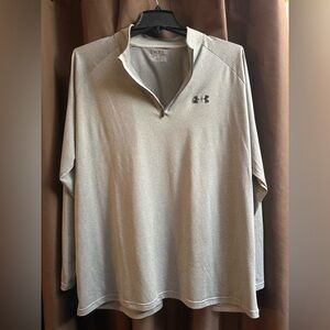 Under Armour Men's Light Gray Quarter-Zip Pullover